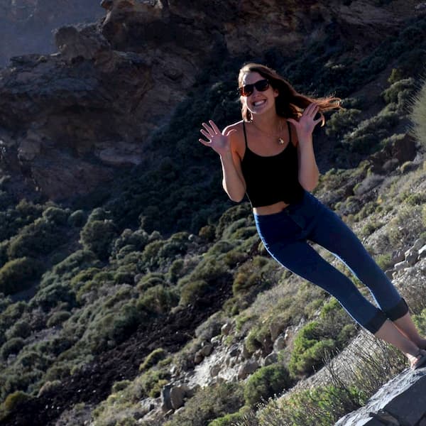 self portrait on Volcano in Tenerife